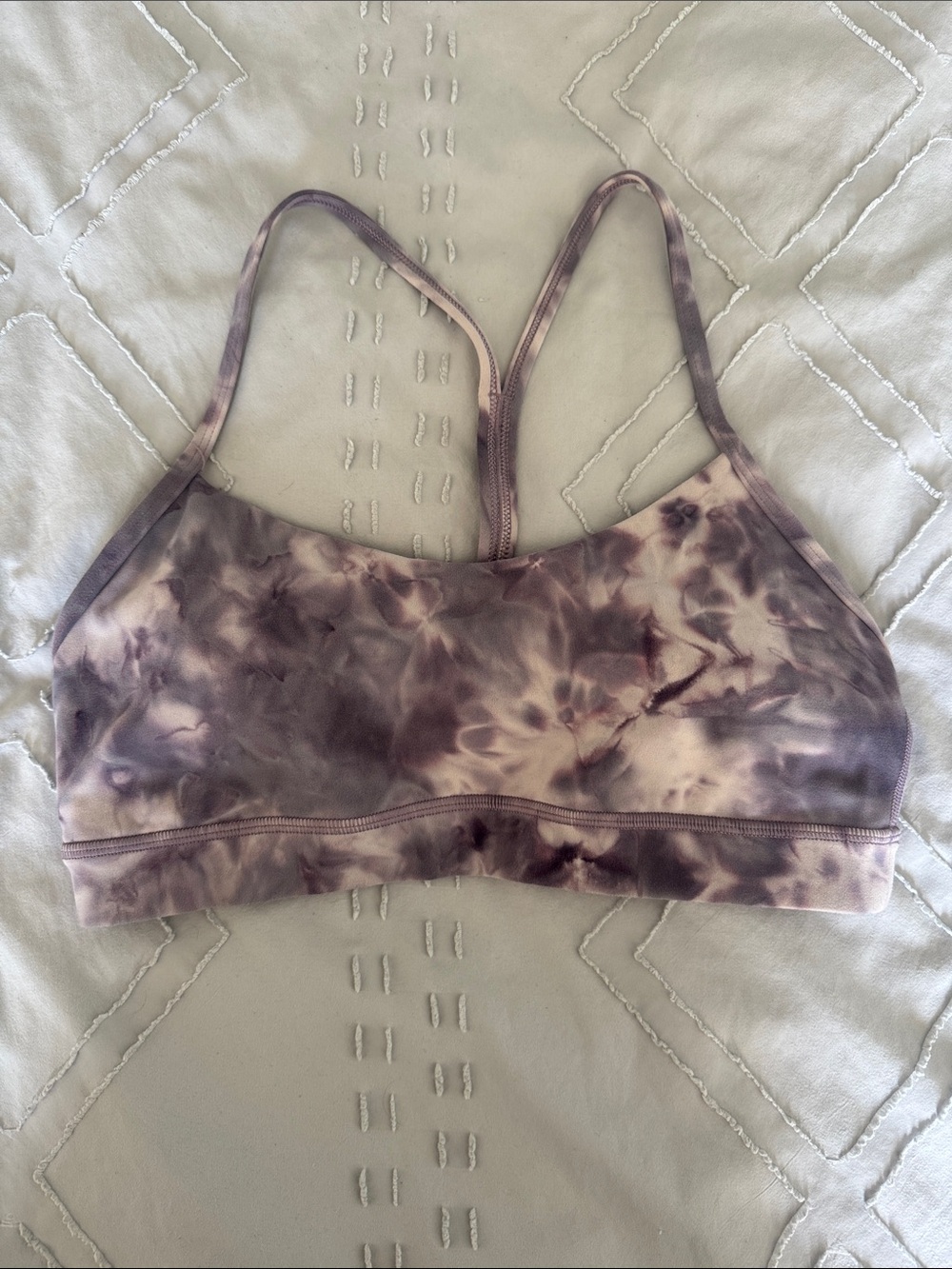 lululemon Flow Y Bra Nulu Diamond Dye